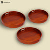 Aromencia Mango Wood Handmade Round Serving Trays with Handles – Set of 3