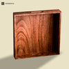 Aromencia Mango Wood Handmade Square Serving Trays with Handles - Set of 2