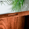 Aromencia Mango Wood Handmade Square Serving Trays with Handles - Set of 2